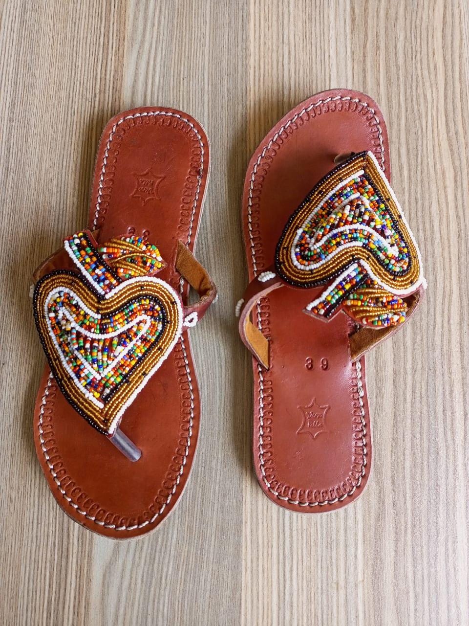CUSTOMIZED African beaded sandals, summer sandals, Christmas gift for her,mom gift,beach sandals, leather sandals,