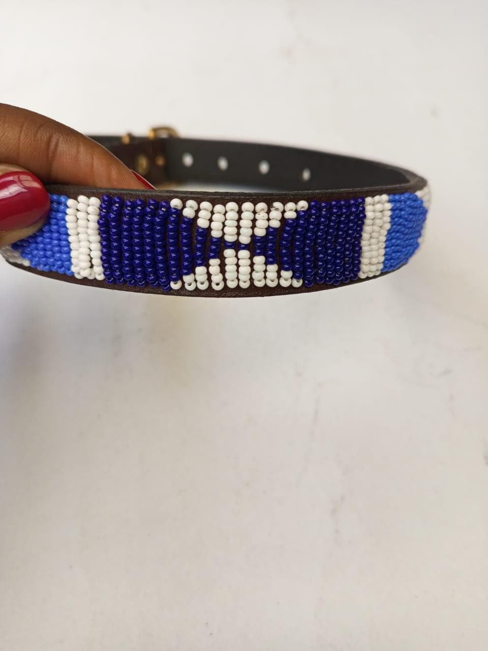 African Beaded Collar, Handmade Dog Collar , Maasai collar, Leather collar, Pet Gift, Christmas gift, Pet collar, Dog leash, Pet lead