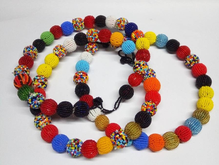 Boho Statement Jewelry/Colorful Seed Bead Necklace/Layered Necklace for Women/Gift for Her/Handmade Beaded Necklace/gift for women