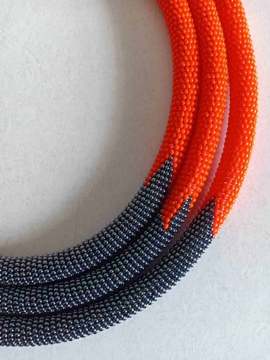 Boho Statement Jewelry/Colorful Seed Bead Necklace/Layered Necklace for Women/Gift for Her/Handmade Beaded Necklace/gift for women