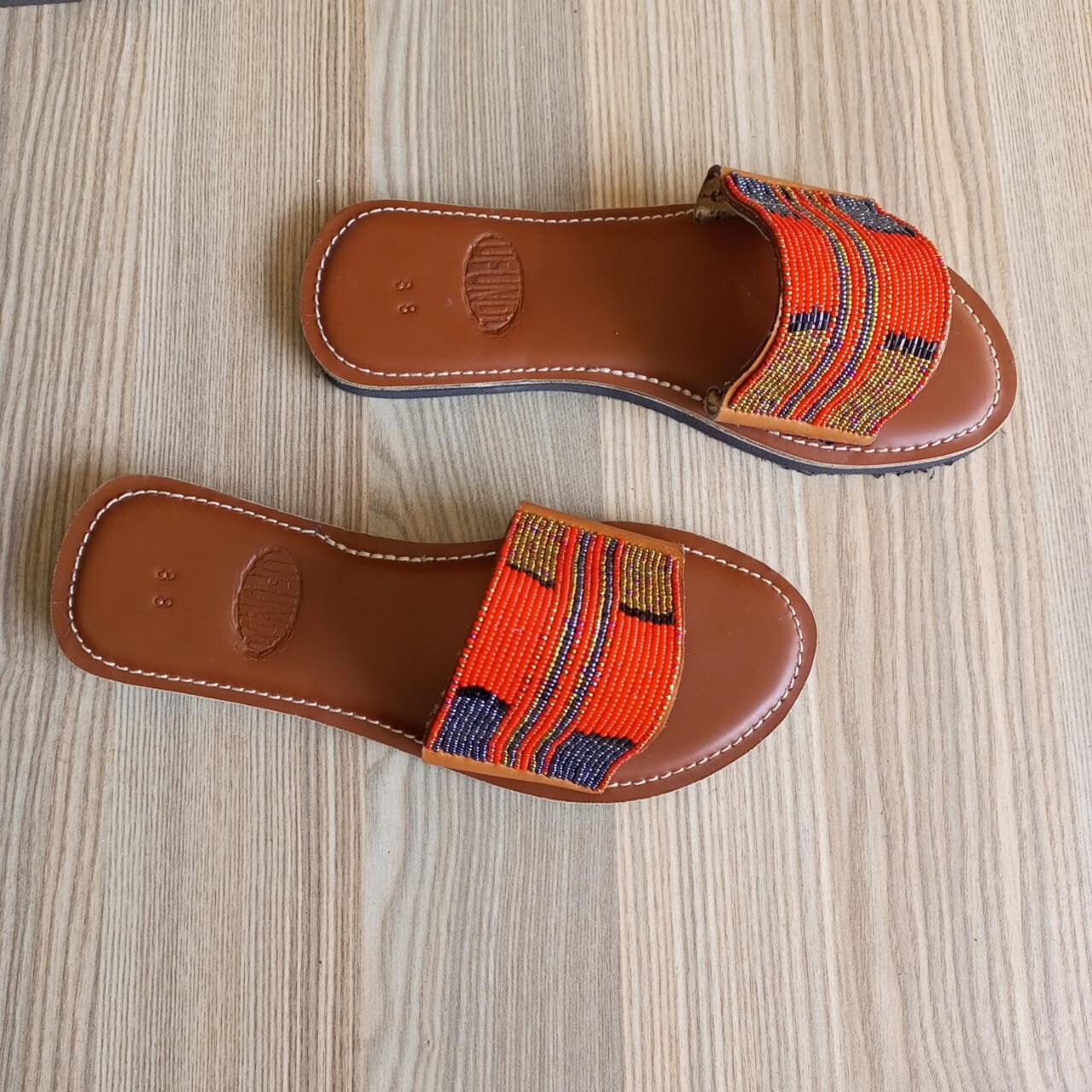 Handmade African Beaded Sandals/Authentic Maasai-Style Leather Flip-Flops Women/Boho Beach Sandals/Comfortable Summer Sandal African Gifts