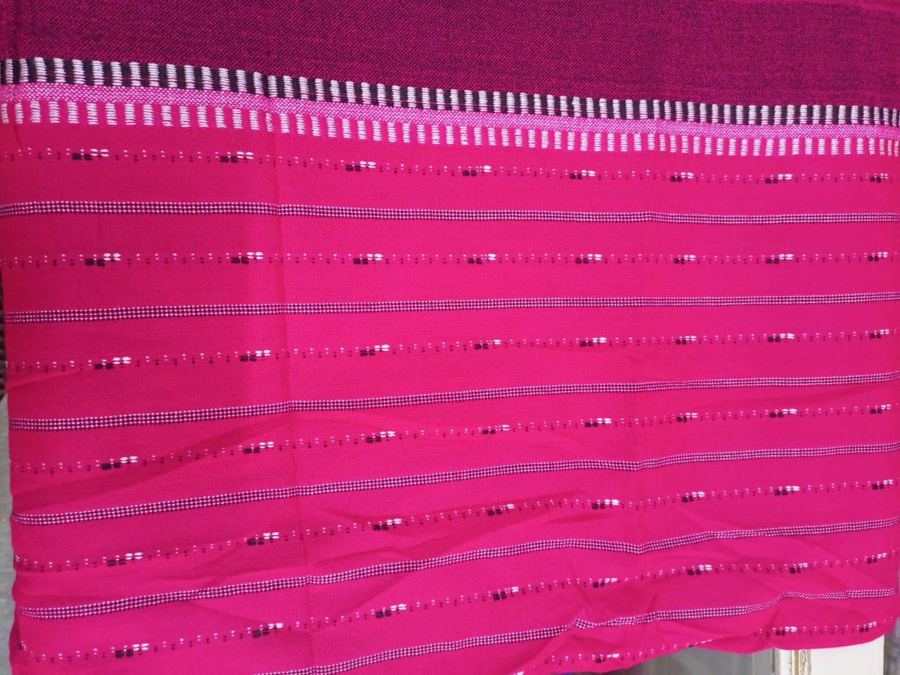Authentic Maasai Shuka Blanket - Traditional African Tribal Wrap, pink and white Safari Blanket for Home Décor or Outdoor Adventures