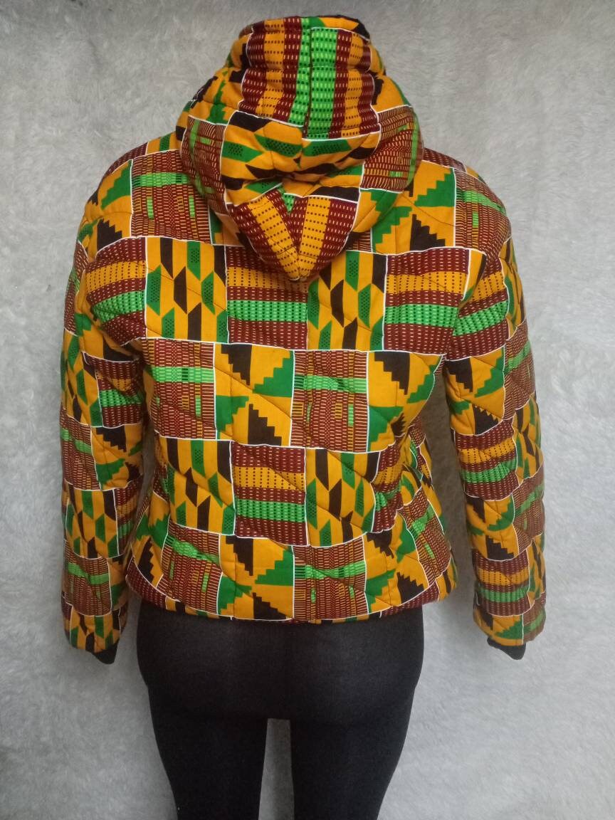 African unisex bomber jacket/Handmade Custom Winter Hood/Cozy, Warm Cold Weather jacket/ Custom Winter Hood jacket/Personalized Winter gift