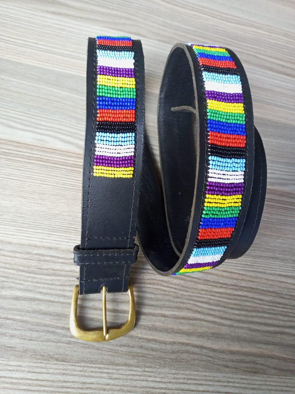 Maasai belt, Leather belt, Beaded belt, Handmade belt, Christmas gifts for loved ones African beaded belt, unisex belt, Casual belt, Boho