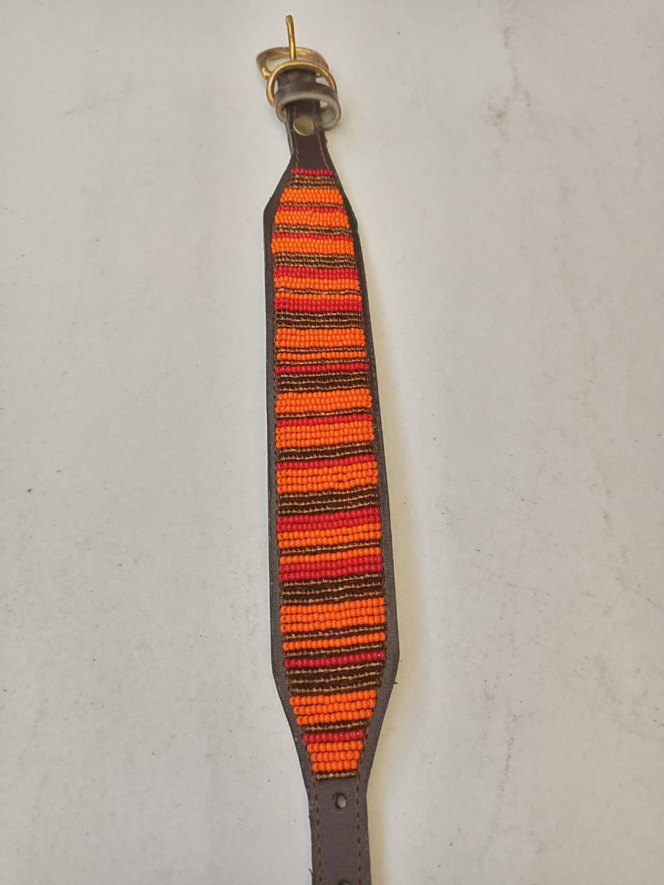 African Beaded Collar, Handmade Dog Collar , Maasai collar, Leather collar, Pet Gift, Christmas gift, Pet collar, Dog leash, Pet lead