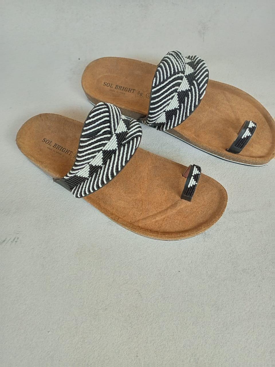 Handmade African Beaded Sandals/Authentic Maasai-Style Leather Flip-Flops Women/Boho Beach Sandals/Comfortable Summer Sandal African Gifts