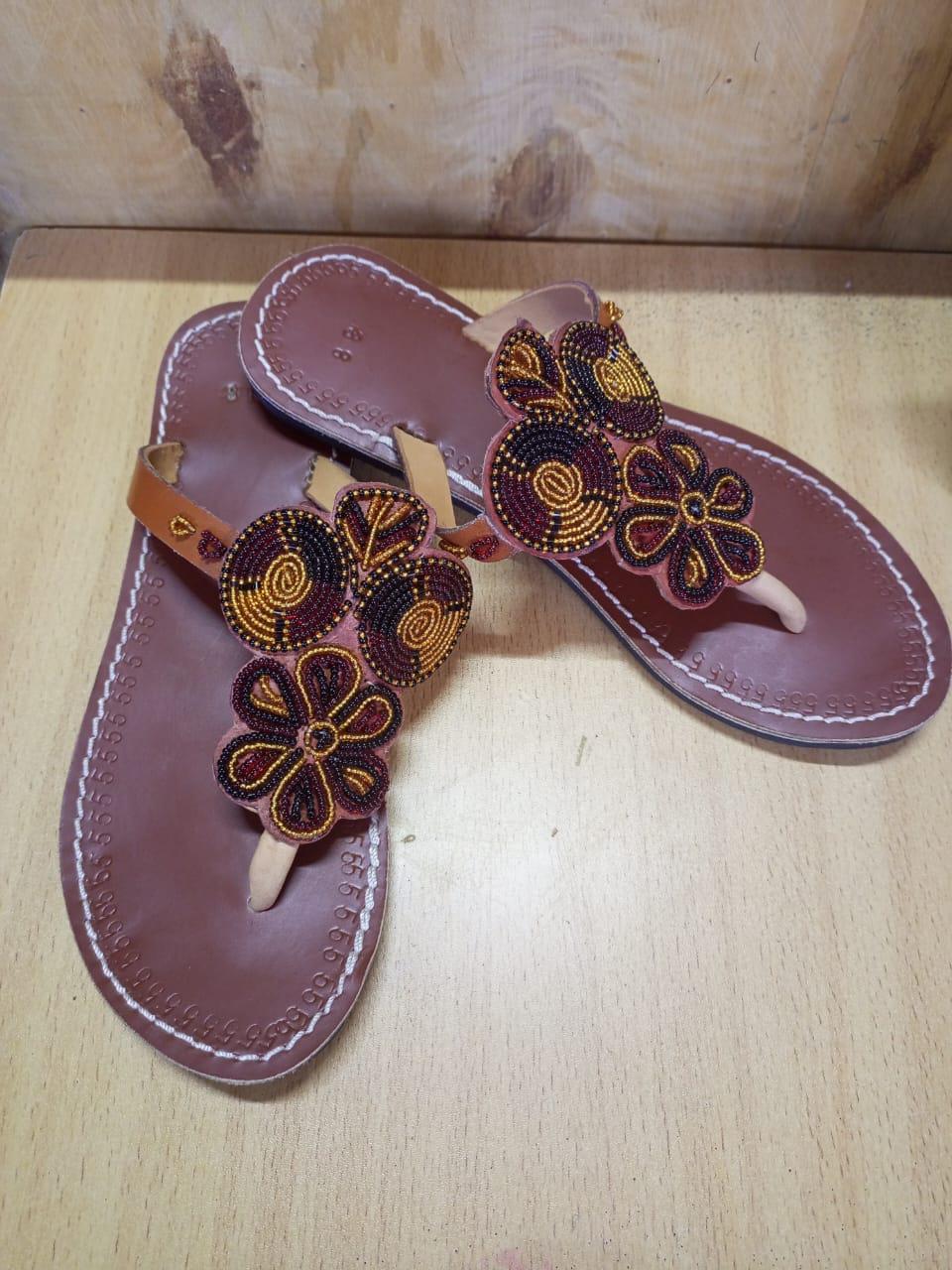 CUSTOMIZED African beaded sandals, summer sandals, Christmas gift for her,mom gift,beach sandals, leather sandals,