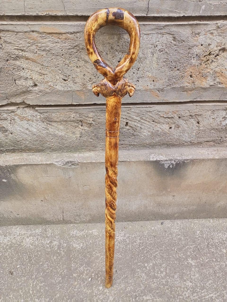 African wood Original Hiking Walking Stick Cane Handmade Kenya Africa 1 Piece Rosewood Hardwood hand red walking stick