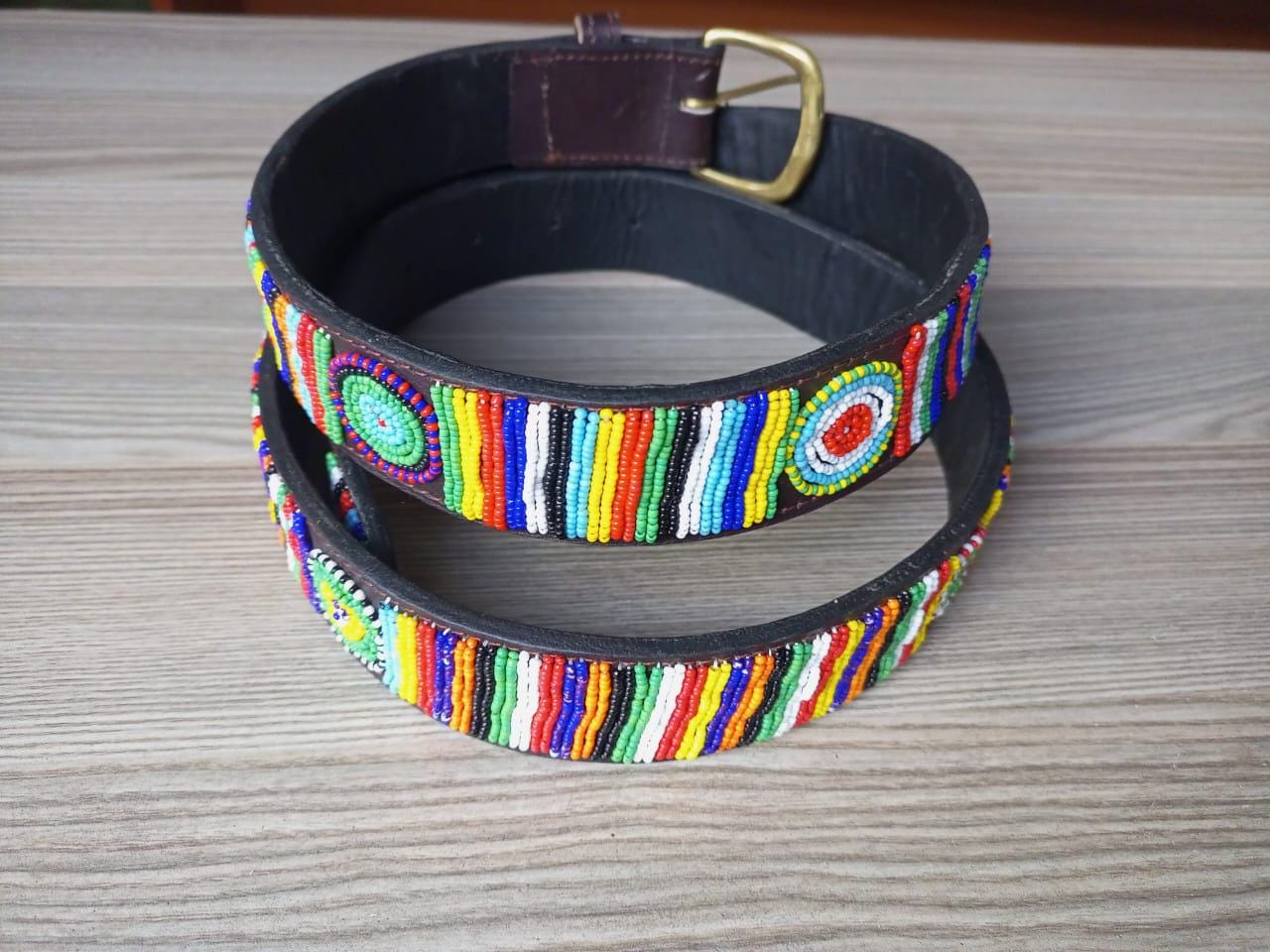 Maasai belt, Leather belt, Beaded belt, Handmade belt, Christmas gifts for loved ones African beaded belt, unisex belt, Casual belt, Boho