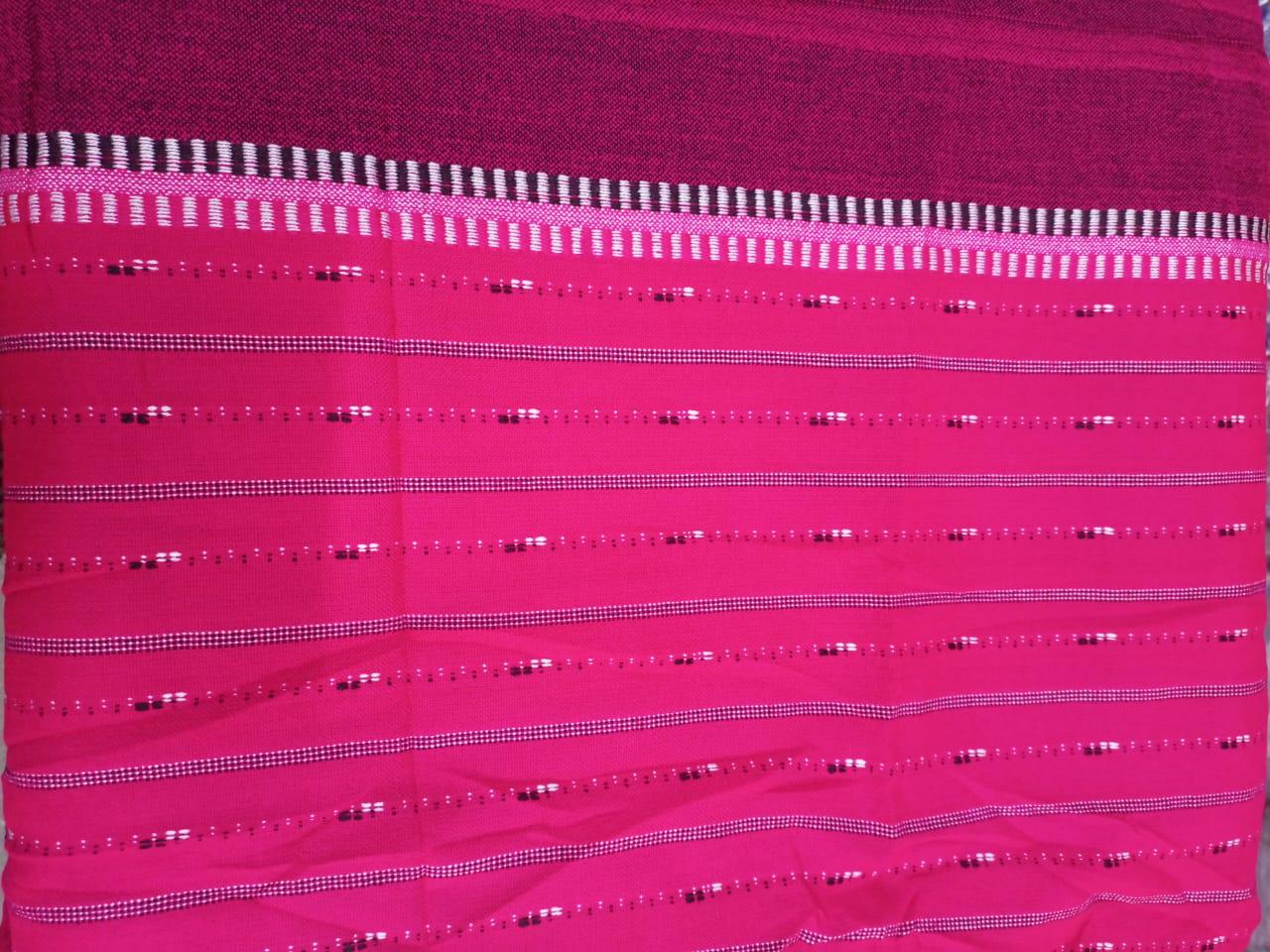 Authentic Maasai Shuka Blanket - Traditional African Tribal Wrap, pink and white Safari Blanket for Home Décor or Outdoor Adventures