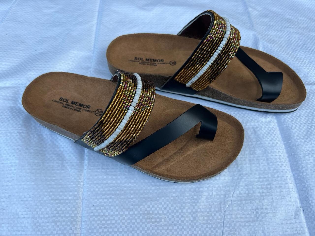 Handmade African Beaded Sandals/Authentic Maasai-Style Leather Flip-Flops Women/Boho Beach Sandals/Comfortable Summer Sandal African Gifts