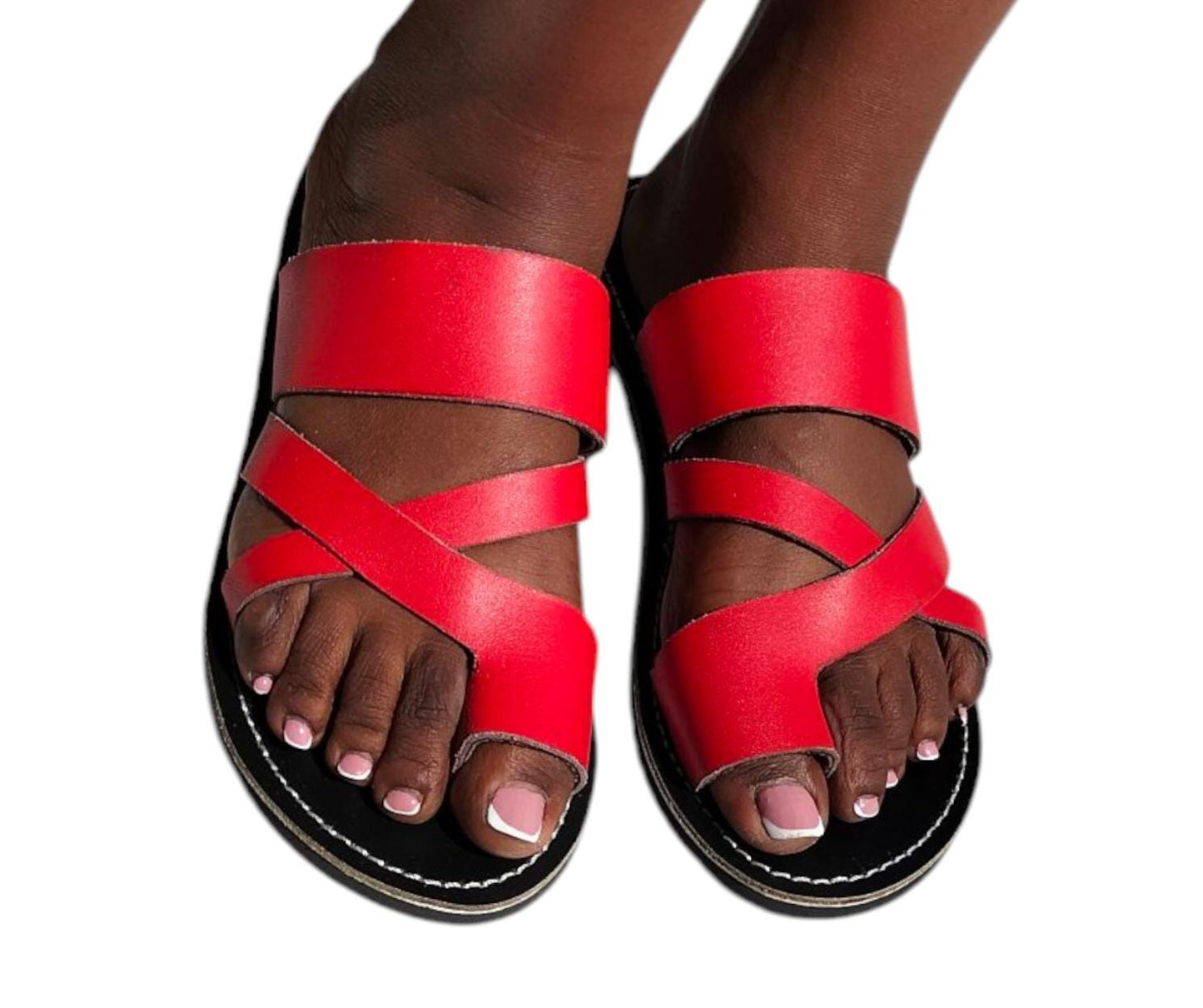 CUSTOMIZED Pure leather Sandals/Authentic Maasai-Style Leather Flip-Flops Women/Boho Beach Sandals/Comfortable Summer Sandal African Gifts