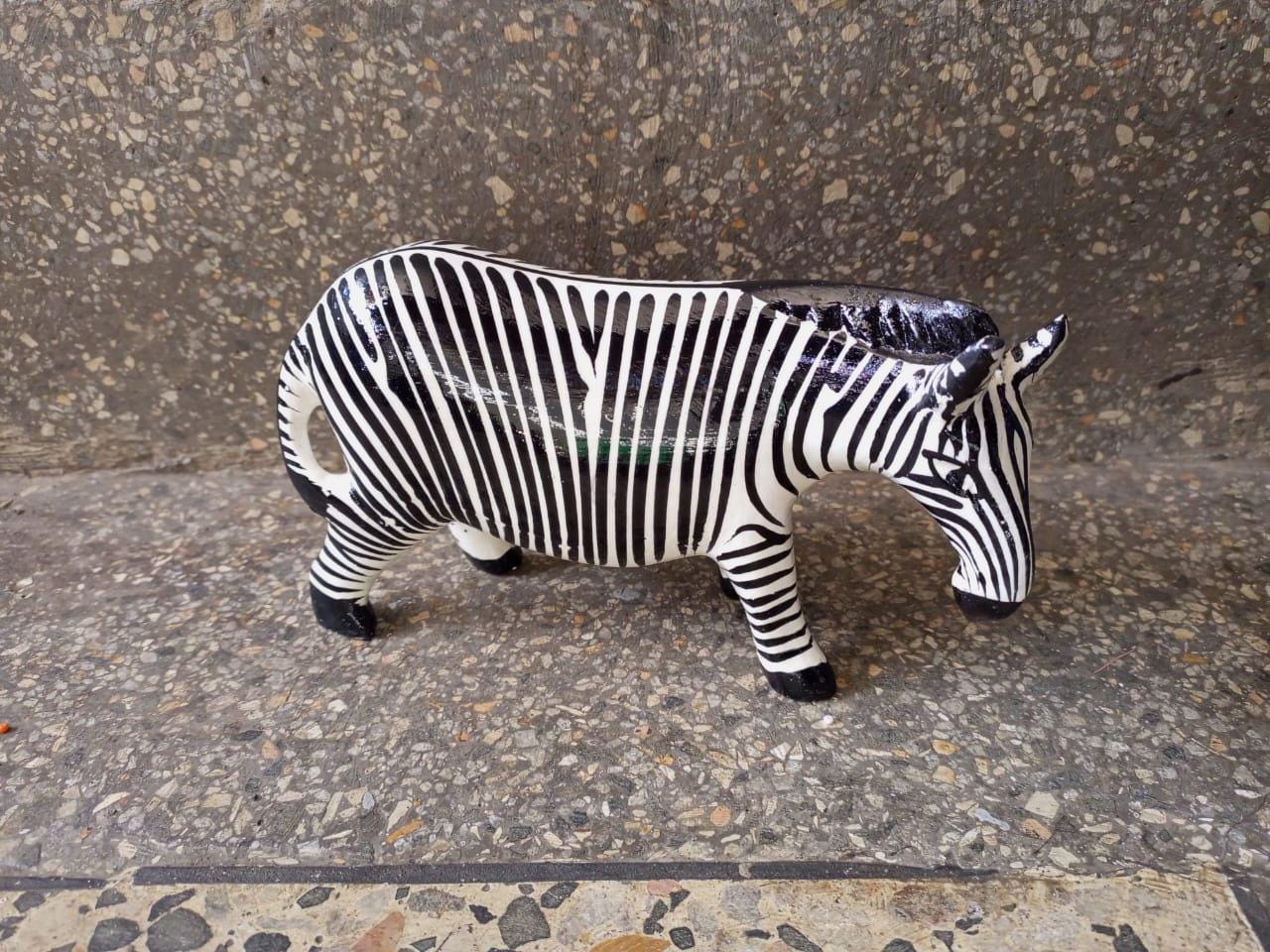 African Handcrafted Zebra Wood Carving/Unique African Wildlife Art for Home Décor/Bookshelf Decor, Animal Figurines/Home Decor/Safari Décor