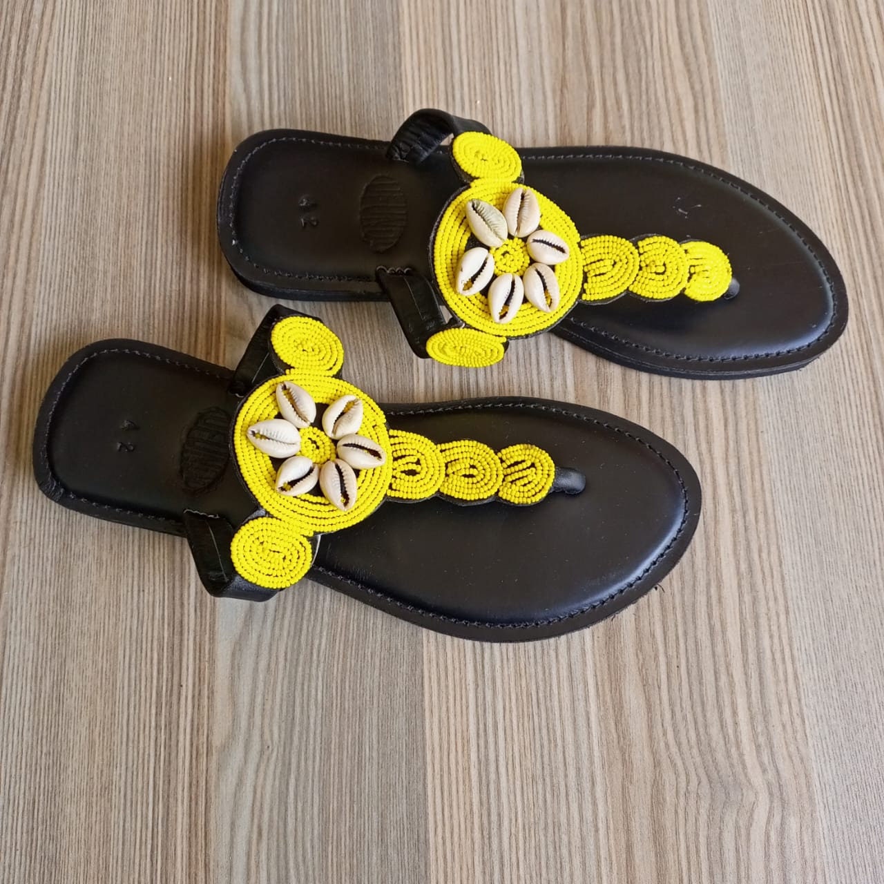 Handmade African Beaded Sandals/Authentic Maasai-Style Leather Flip-Flops Women/Boho Beach Sandals/Comfortable Summer Sandal African Gifts