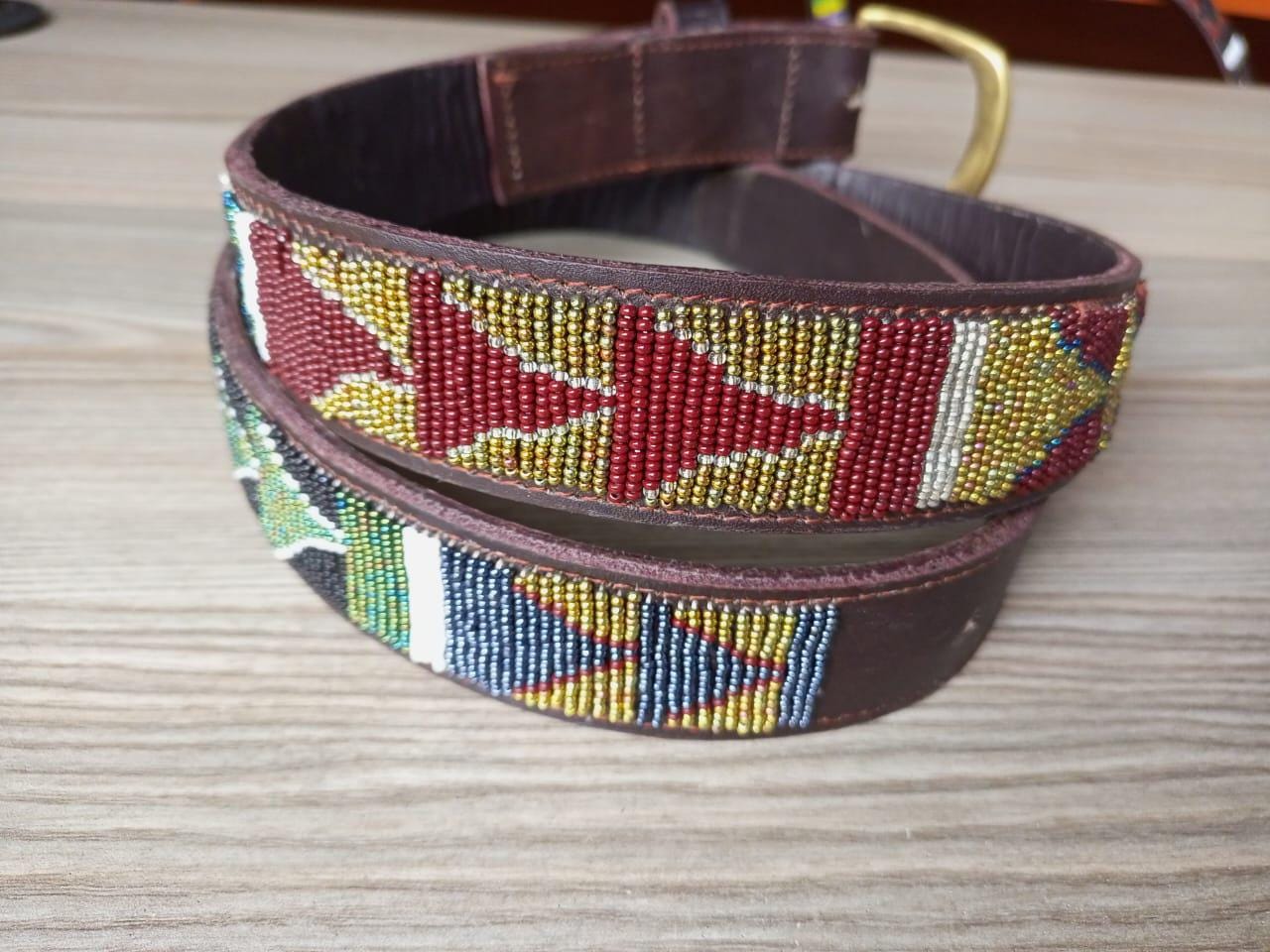 Maasai belt, Leather belt, Beaded belt, Handmade belt, Christmas gifts for loved ones African beaded belt, unisex belt, Casual belt, Boho