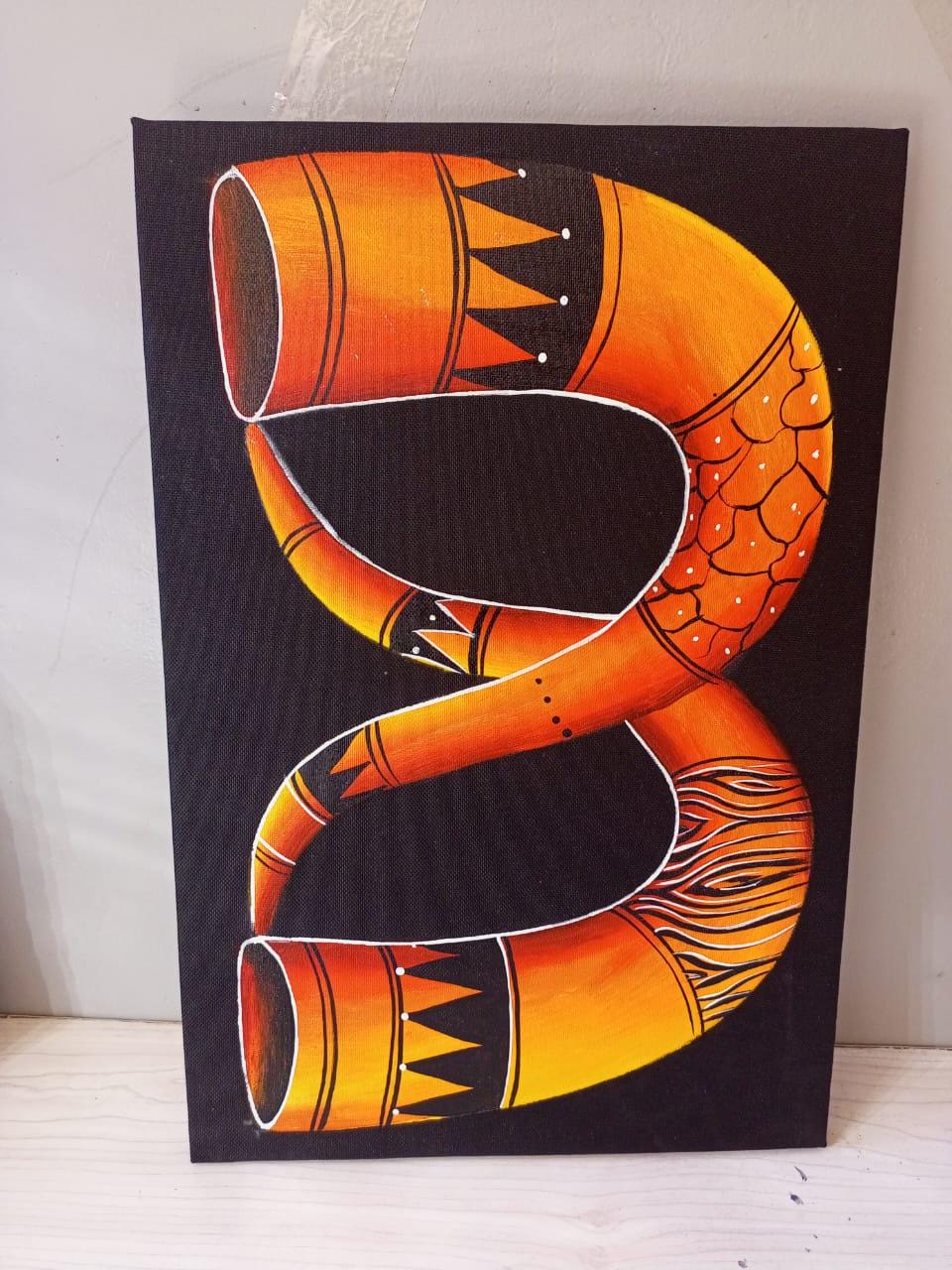 Handmade Canvas Wall Art | Festive Christmas Decor | Unique Gift for Holidays | Modern Boho Home Accent | Ready-to-Hang Painting