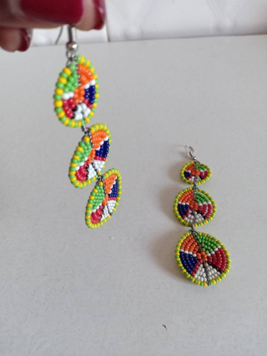 Colorful Boho Style Jewelry/Seed Bead Dangle Earrings for women/Lightweight & Trendy Giftgift for women