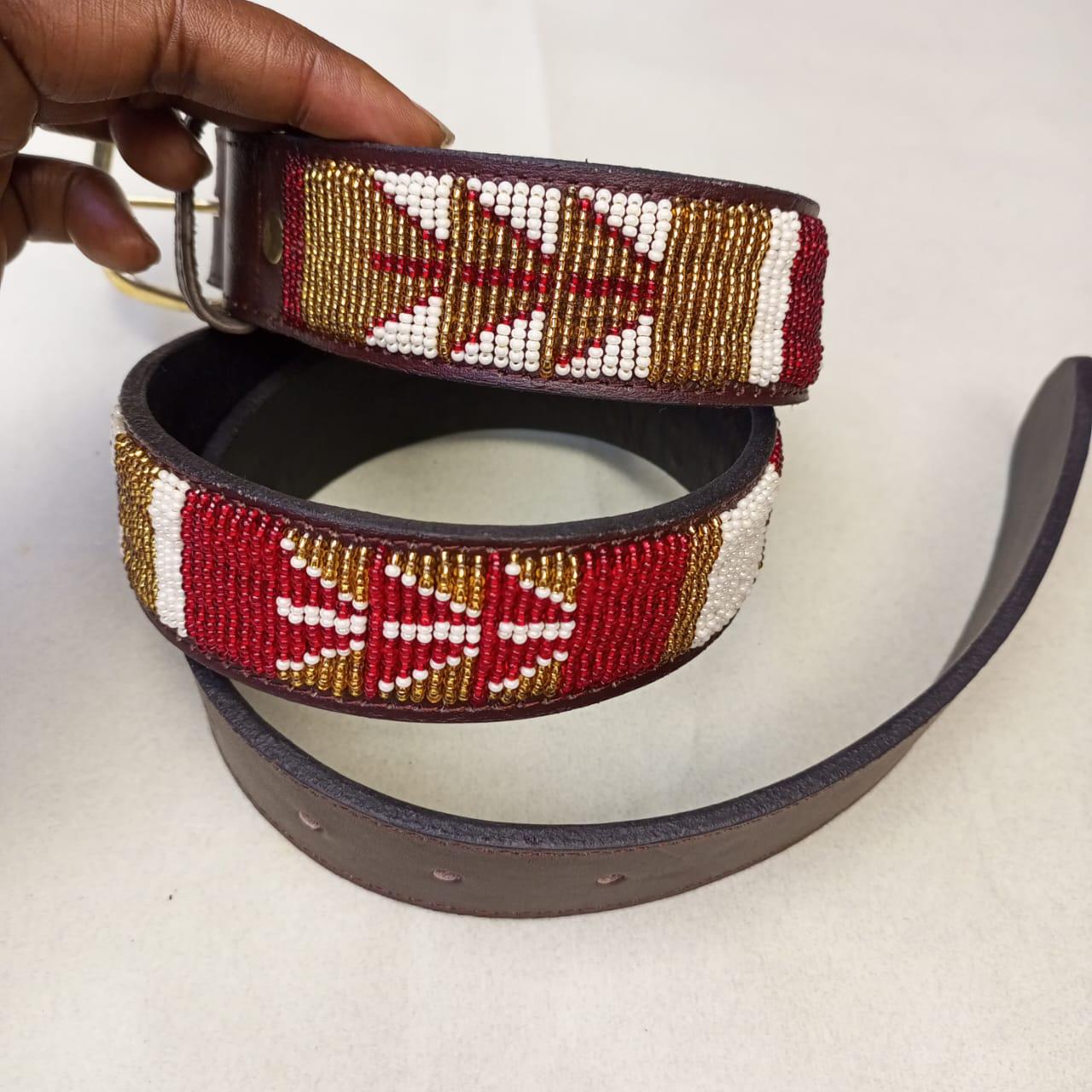Maasai belt, Leather belt, Beaded belt, Handmade belt, Christmas gifts for loved ones African beaded belt, unisex belt, Casual belt, Boho