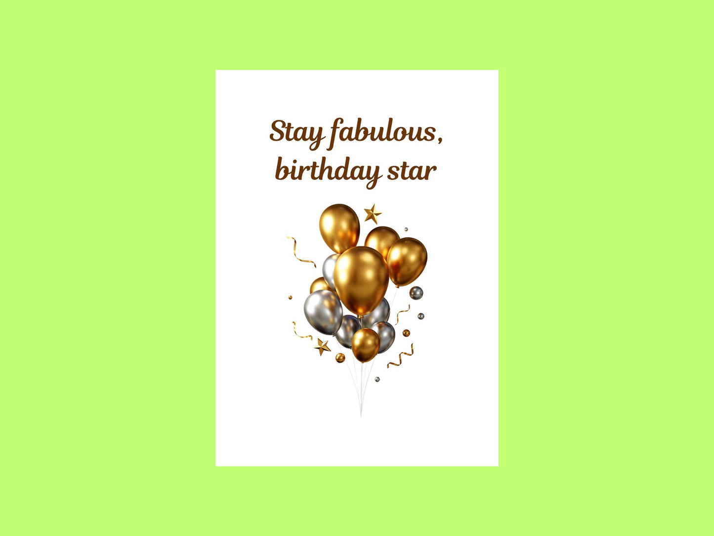 Digital Birthday Card - Instant Download - Cute & Creative Birthday E-Card - No Customization - Perfect for Any Age. single-sided digital