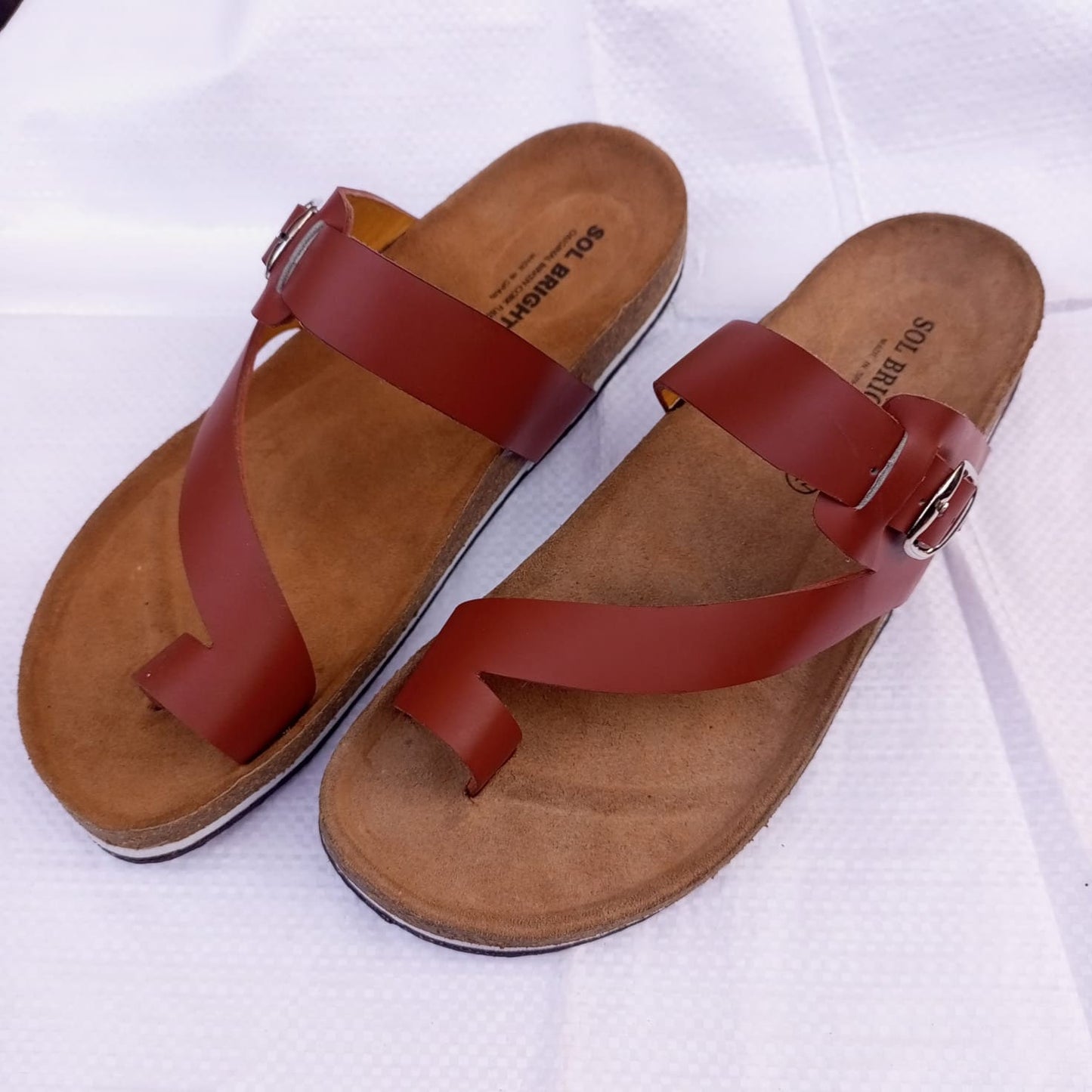 Handmade African Men's Sandals/Genuine Leather Beaded Flip-Flops/Comfortable Summer Sandals for Men/African Shoes/Unique Gift for Him