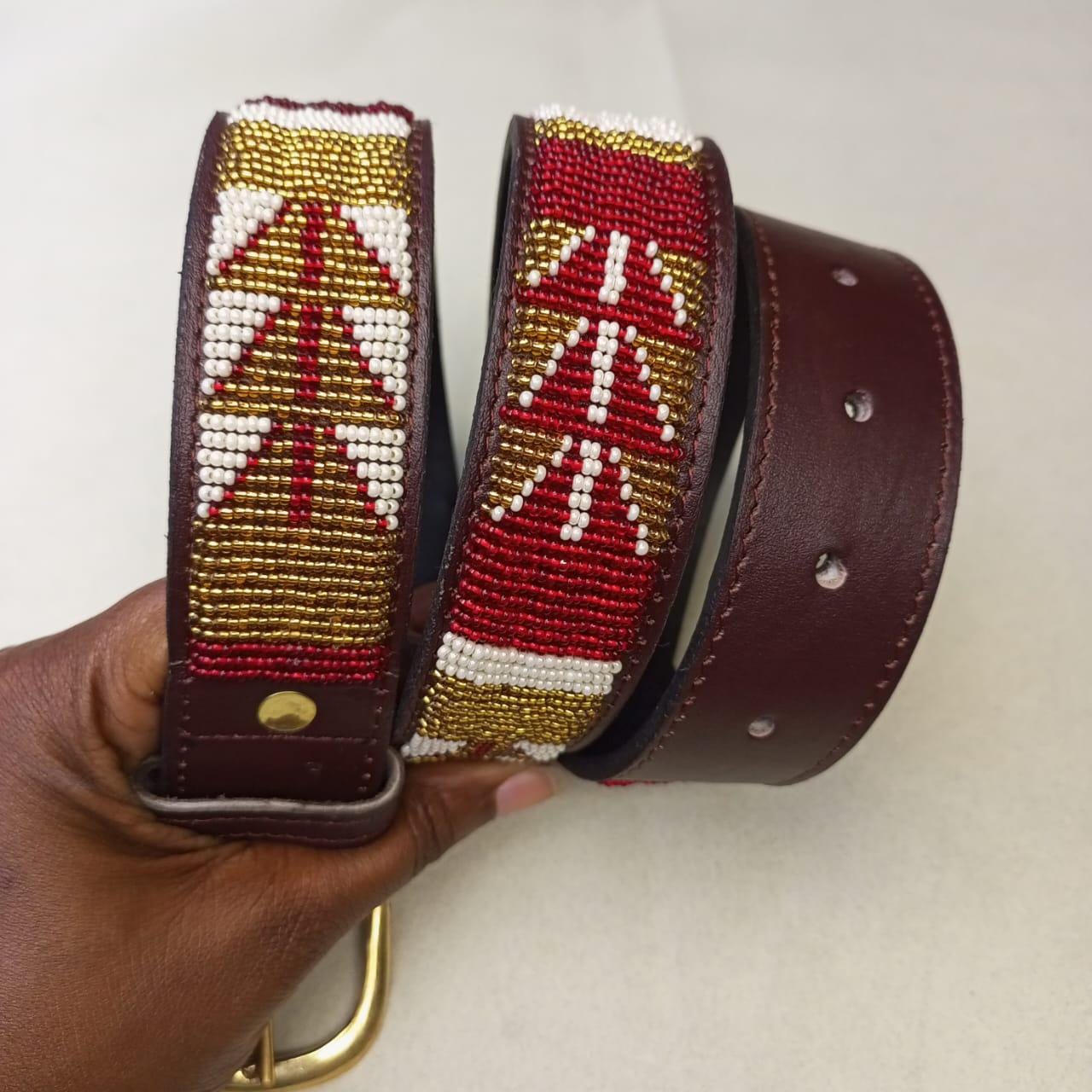 Maasai belt, Leather belt, Beaded belt, Handmade belt, Christmas gifts for loved ones African beaded belt, unisex belt, Casual belt, Boho