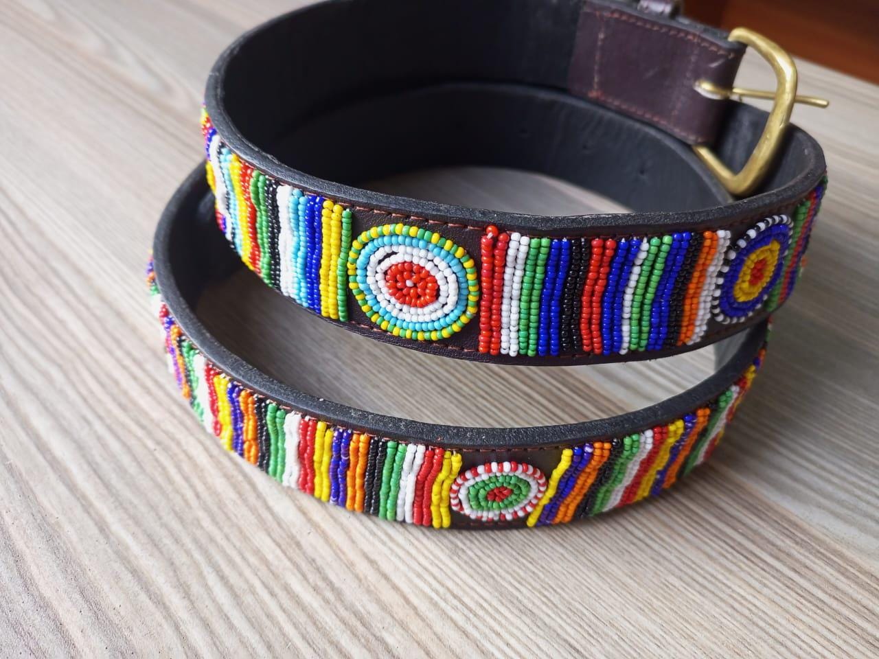 Maasai belt, Leather belt, Beaded belt, Handmade belt, Christmas gifts for loved ones African beaded belt, unisex belt, Casual belt, Boho