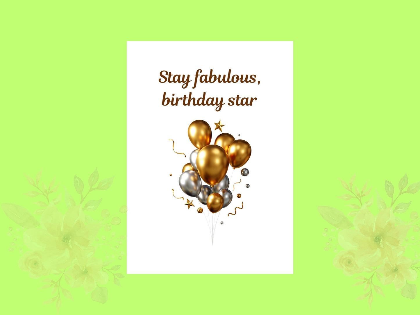 Digital Birthday Card - Instant Download - Cute & Creative Birthday E-Card - No Customization - Perfect for Any Age. single-sided digital