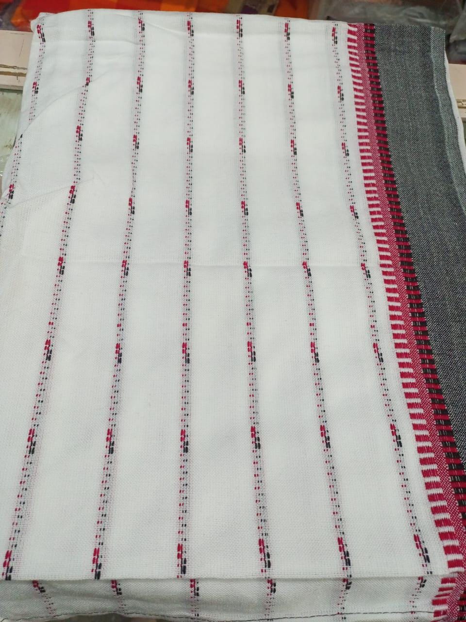 Authentic Maasai Shuka Blanket - Traditional African Tribal Wrap, white Plaid Safari Blanket for Home Décor or Outdoor Adventures