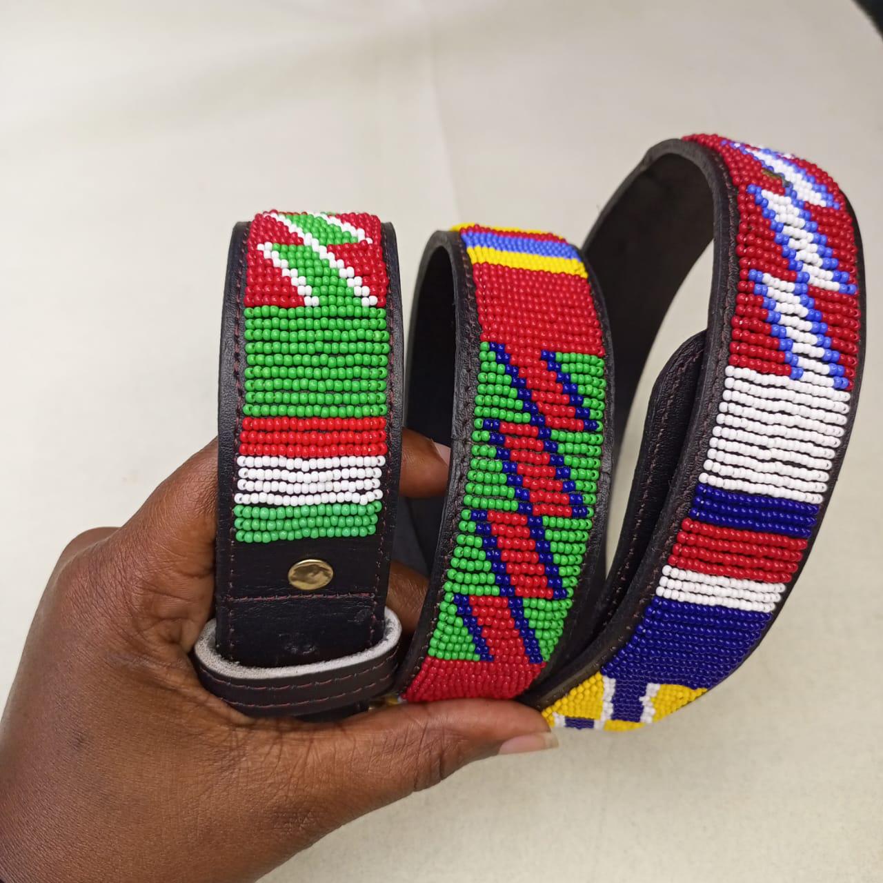Maasai belt, Leather belt, Beaded belt, Handmade belt, Christmas gifts for loved ones African beaded belt, unisex belt, Casual belt, Boho