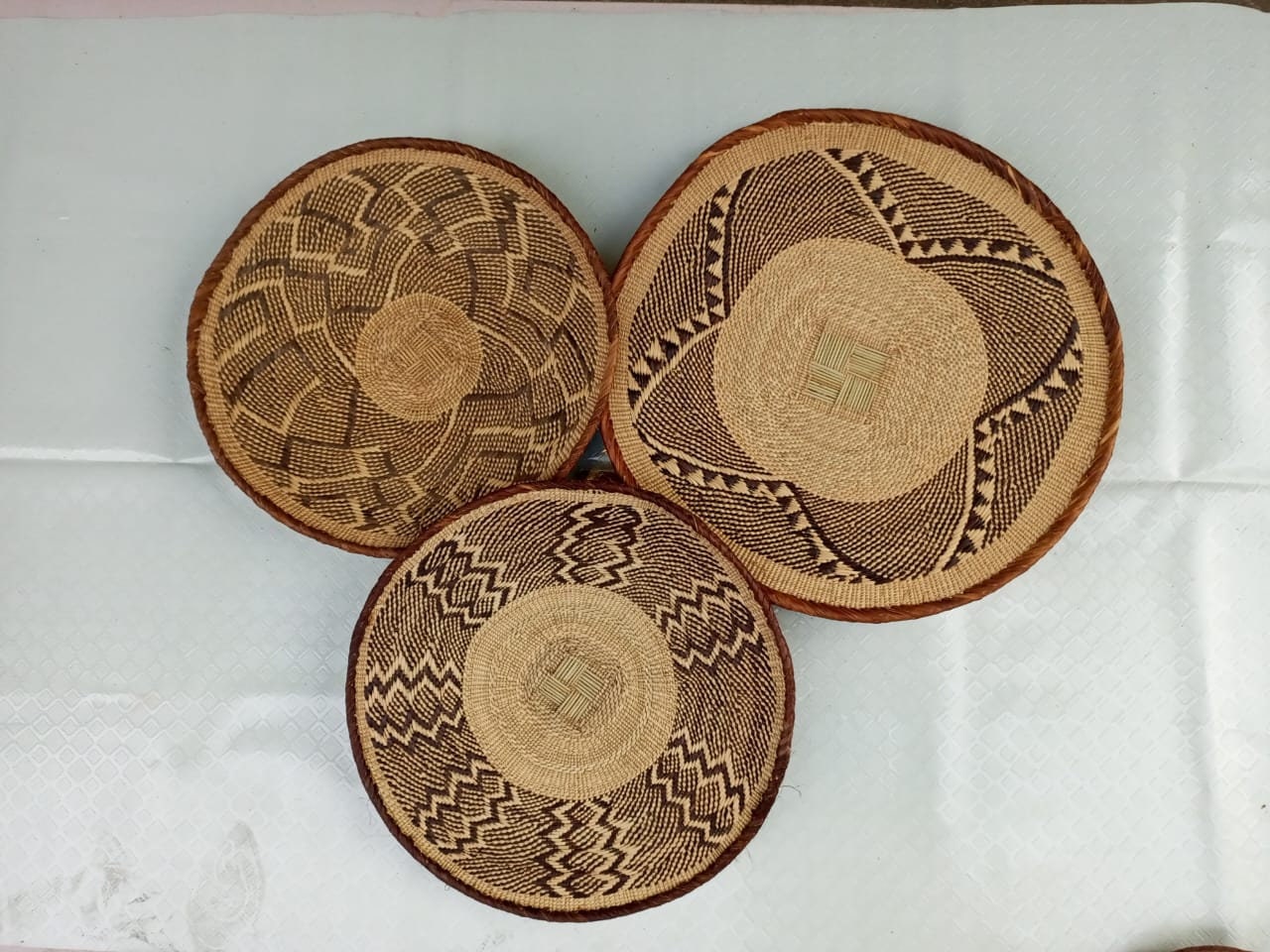 Handwoven Tonga Basket | African Wall Decor | Boho Home Decor | Fair Trade Wall Hanging /Rustic Farmhouse Decor | Handmade Wall Art 12-20