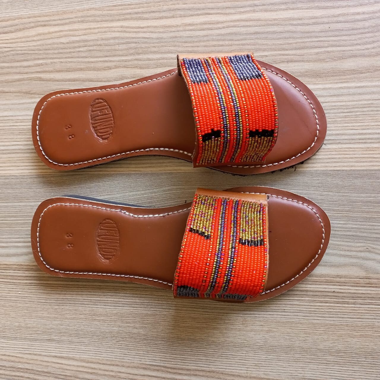 Handmade African Beaded Sandals/Authentic Maasai-Style Leather Flip-Flops Women/Boho Beach Sandals/Comfortable Summer Sandal African Gifts