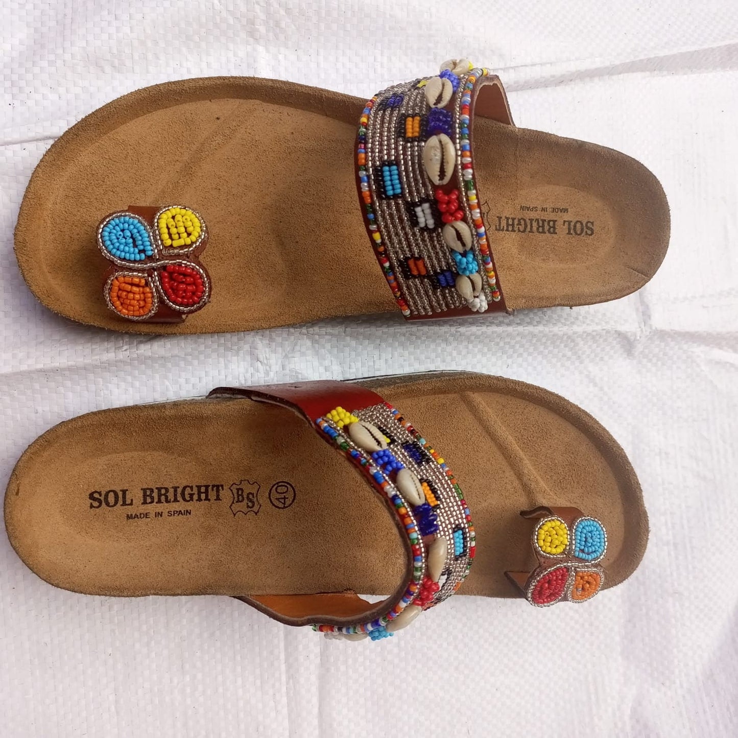 Handmade African Beaded Sandals/Authentic Maasai-Style Leather Flip-Flops Women/Boho Beach Sandals/Comfortable Summer Sandal African Gifts