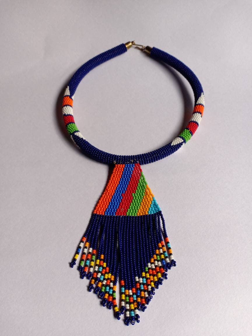 Boho Statement Jewelry/Colorful Seed Bead Necklace/Layered Necklace for Women/Gift for Her/Handmade Beaded Necklace/gift for women
