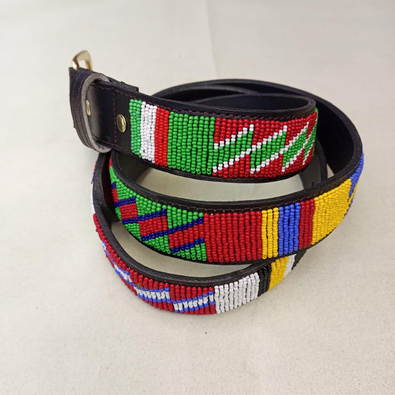 Maasai belt, Leather belt, Beaded belt, Handmade belt, Christmas gifts for loved ones African beaded belt, unisex belt, Casual belt, Boho