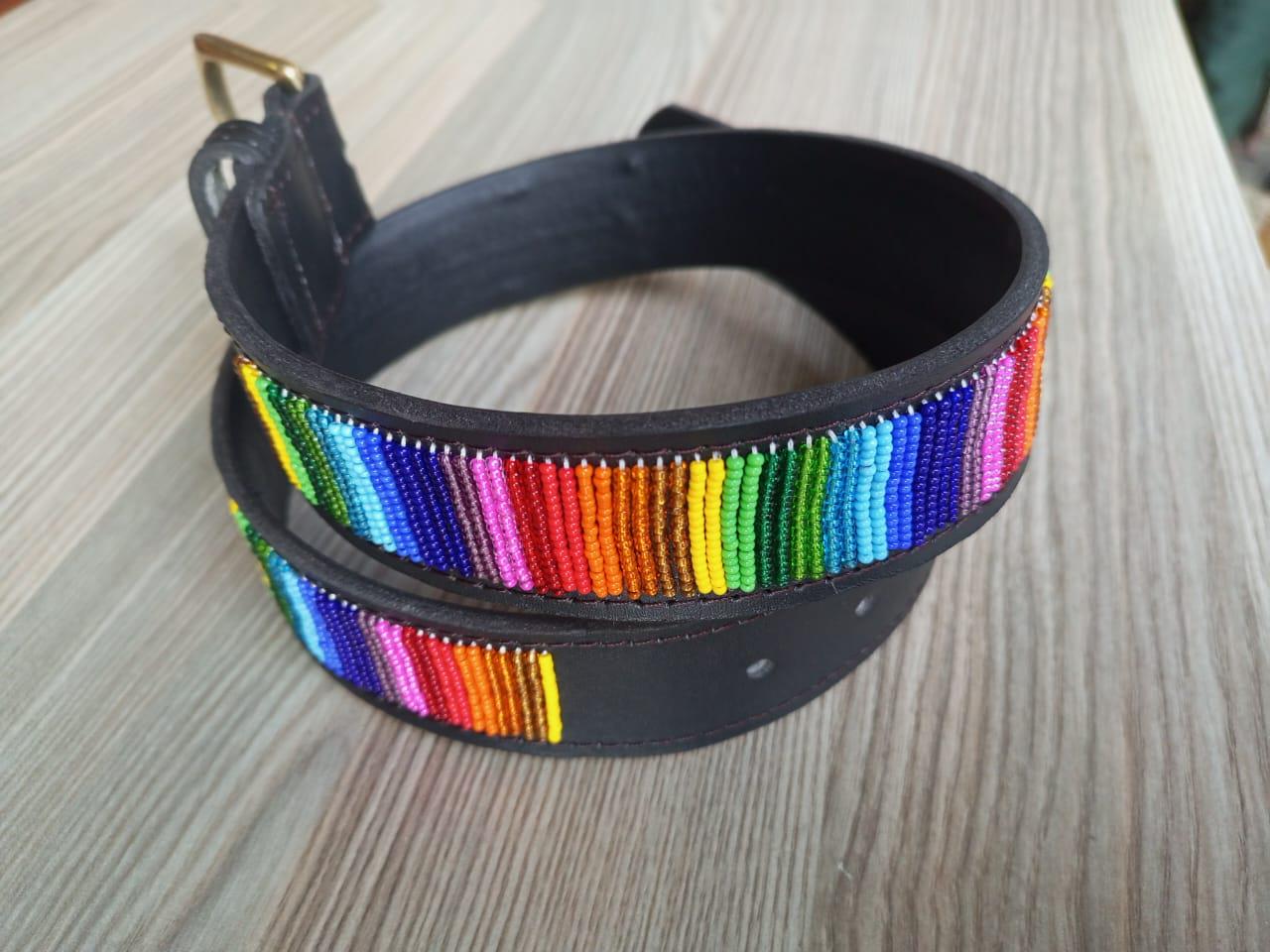 Maasai belt, Leather belt, Beaded belt, Handmade belt, Christmas gifts for loved ones African beaded belt, unisex belt, Casual belt, Boho