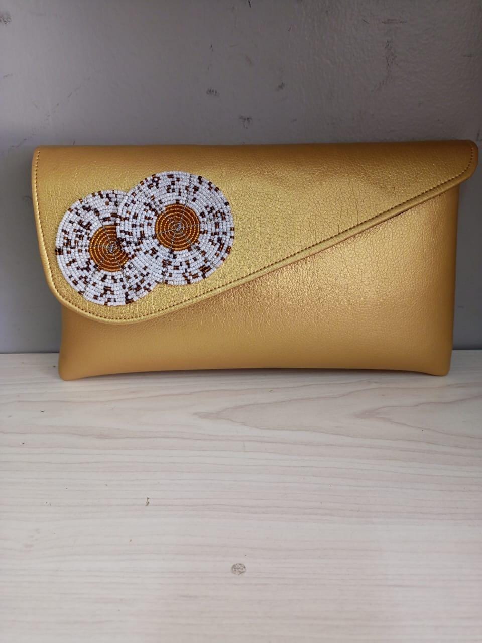 Gold leather African purses, bags,African bag, women purses , gift for her, christmas gift for loved ones,clutch bags, mother's day gifts