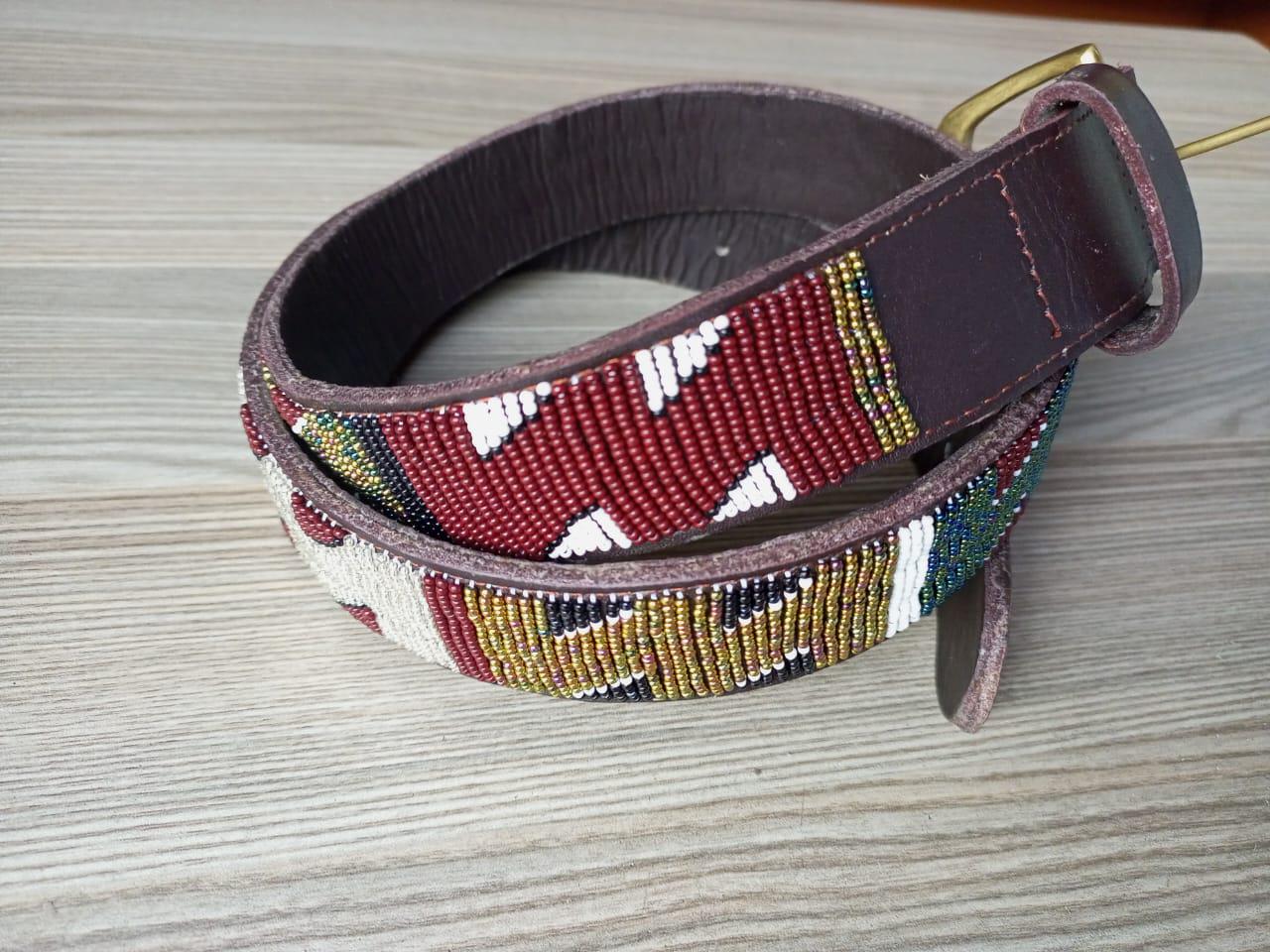 Maasai belt, Leather belt, Beaded belt, Handmade belt, Christmas gifts for loved ones African beaded belt, unisex belt, Casual belt, Boho