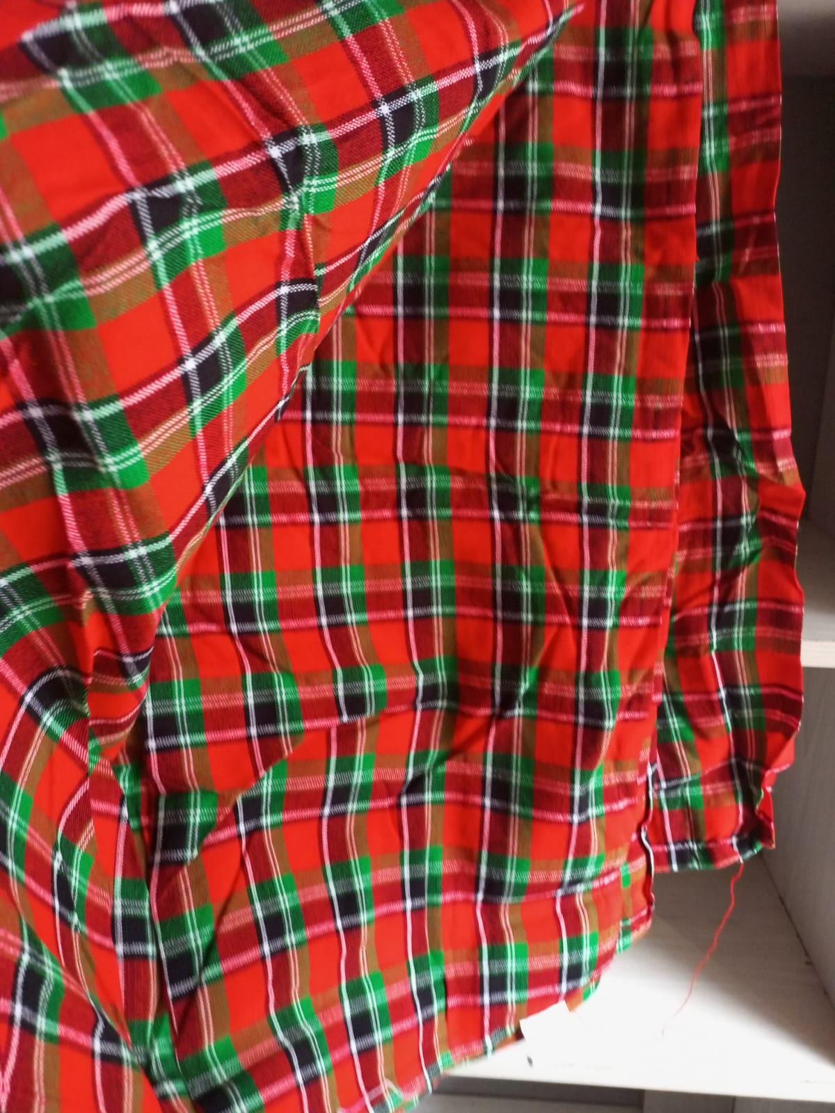 Authentic Maasai Shuka Blanket - Traditional African Tribal Wrap, Red Plaid Safari Blanket for Home Décor or Outdoor Adventures