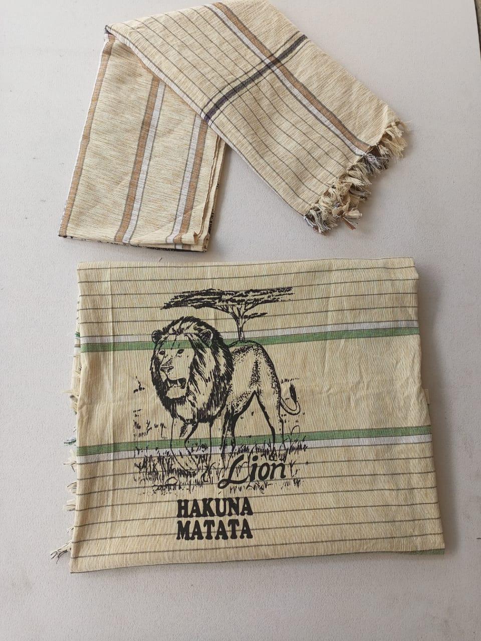 Hakuna Matata Authentic Kenyan Kikoy, Handwoven Wraps - Scarves & Beachwear, African Sarong, Beach Cover Up