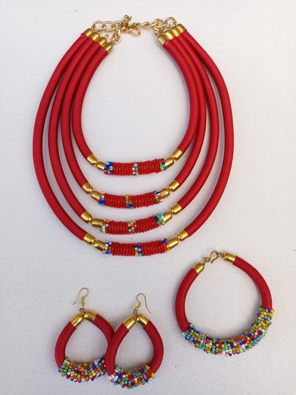 Boho Statement Jewelry/Colorful Seed Bead Necklace/Layered Necklace for Women/Gift for Her/Handmade Beaded Necklace/gift for women