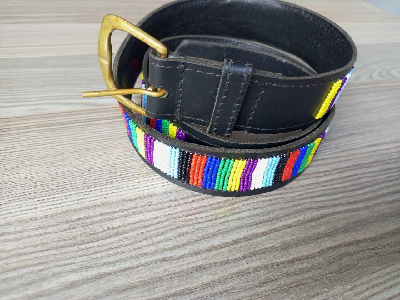 Maasai belt, Leather belt, Beaded belt, Handmade belt, Christmas gifts for loved ones African beaded belt, unisex belt, Casual belt, Boho
