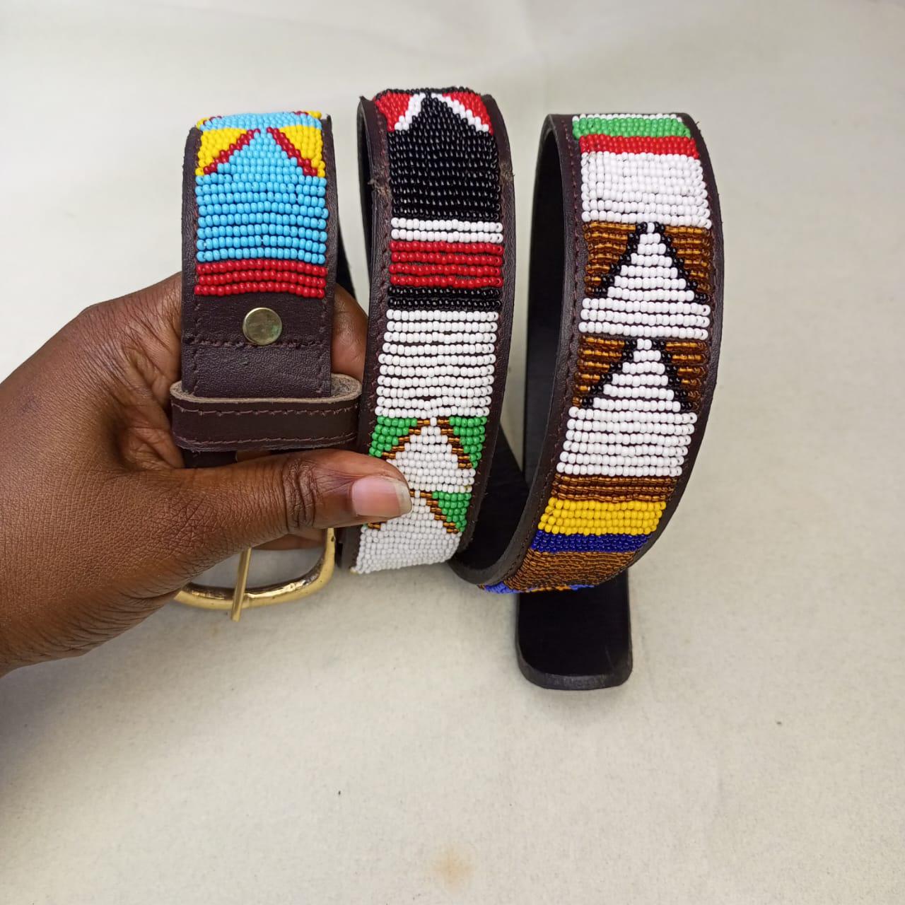 Maasai belt, Leather belt, Beaded belt, Handmade belt, Christmas gifts for loved ones African beaded belt, unisex belt, Casual belt, Boho