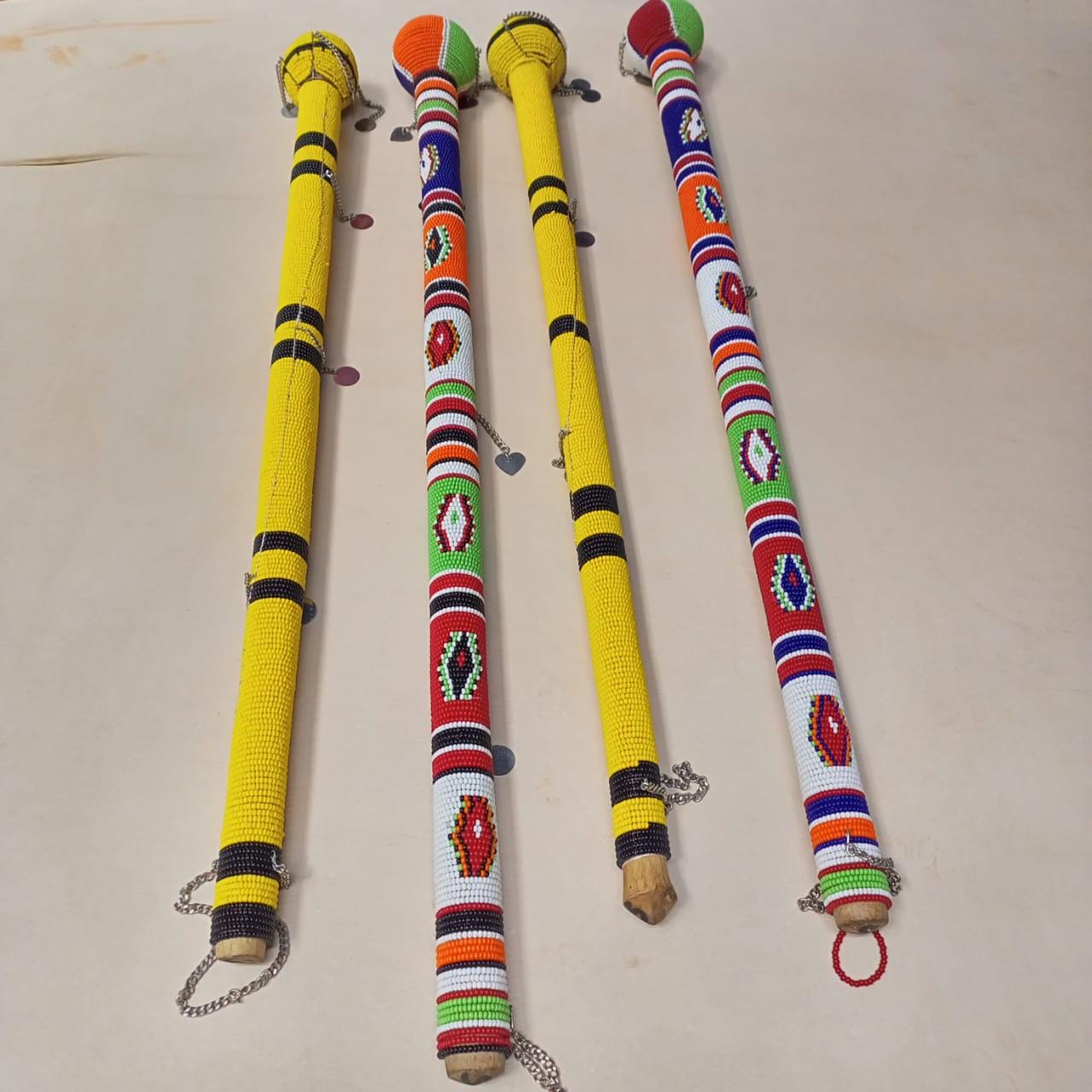 African Handmade Beaded Maasai Rungu/African Tribal Decor Warrior Stick/Unique Gift & Cultural Home Accent/Beaded wooden stick