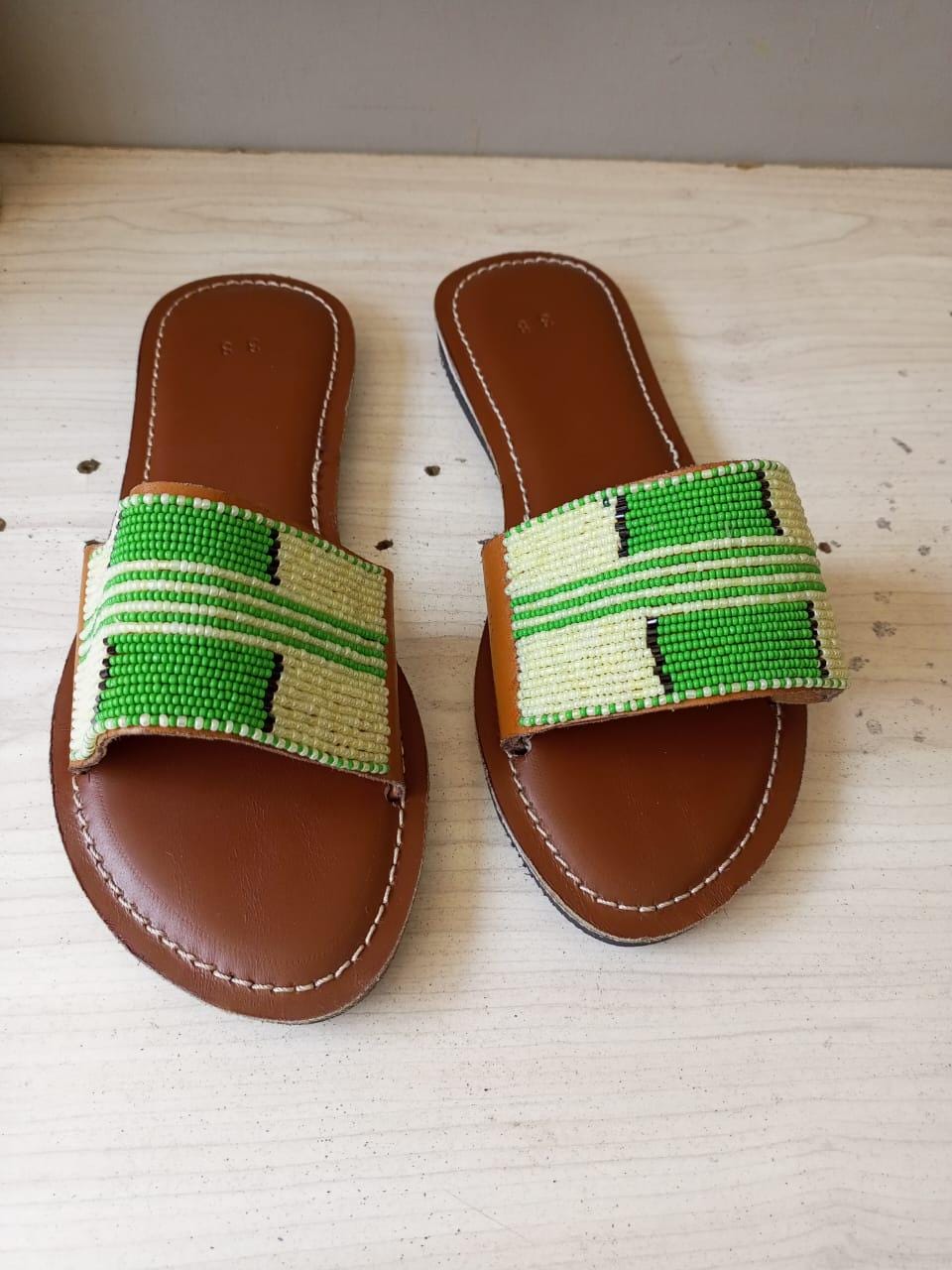 CUSTOMIZED African beaded sandals, summer sandals, Christmas gift for her,mom gift,beach sandals, leather sandals, mother's day gifts