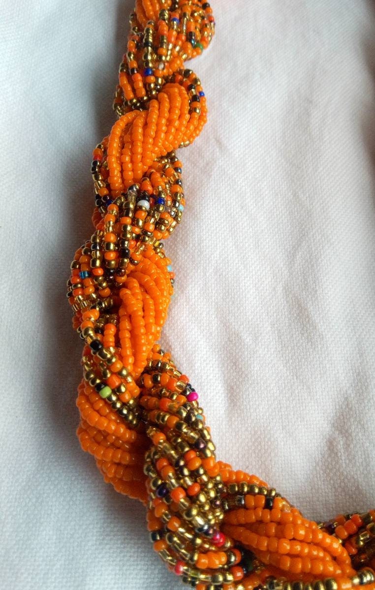 Boho Statement Jewelry/Colorful Seed Bead Necklace/Layered Necklace for Women/Gift for Her/Handmade Beaded Necklace/gift for women