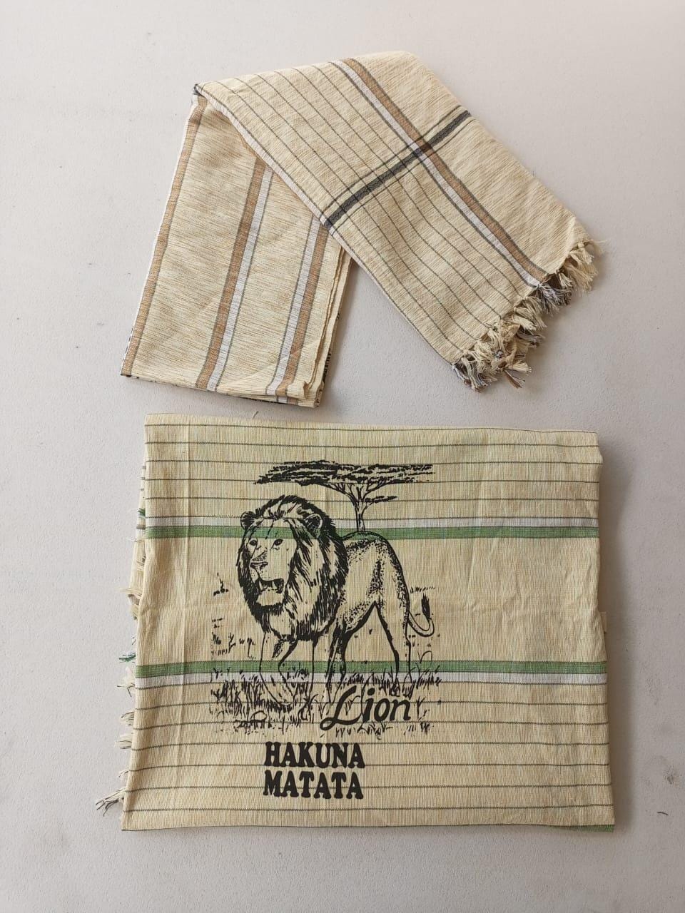 Hakuna Matata Authentic Kenyan Kikoy, Handwoven Wraps - Scarves & Beachwear, African Sarong, Beach Cover Up