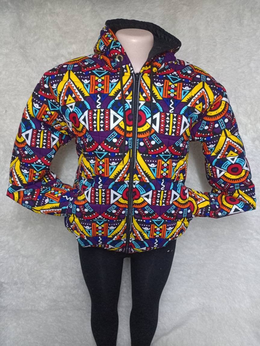 African unisex bomber jacket/Handmade Custom Winter Hood/Warm jacket /Custom Winter Hood/Personalized Winter hood/christmass gift