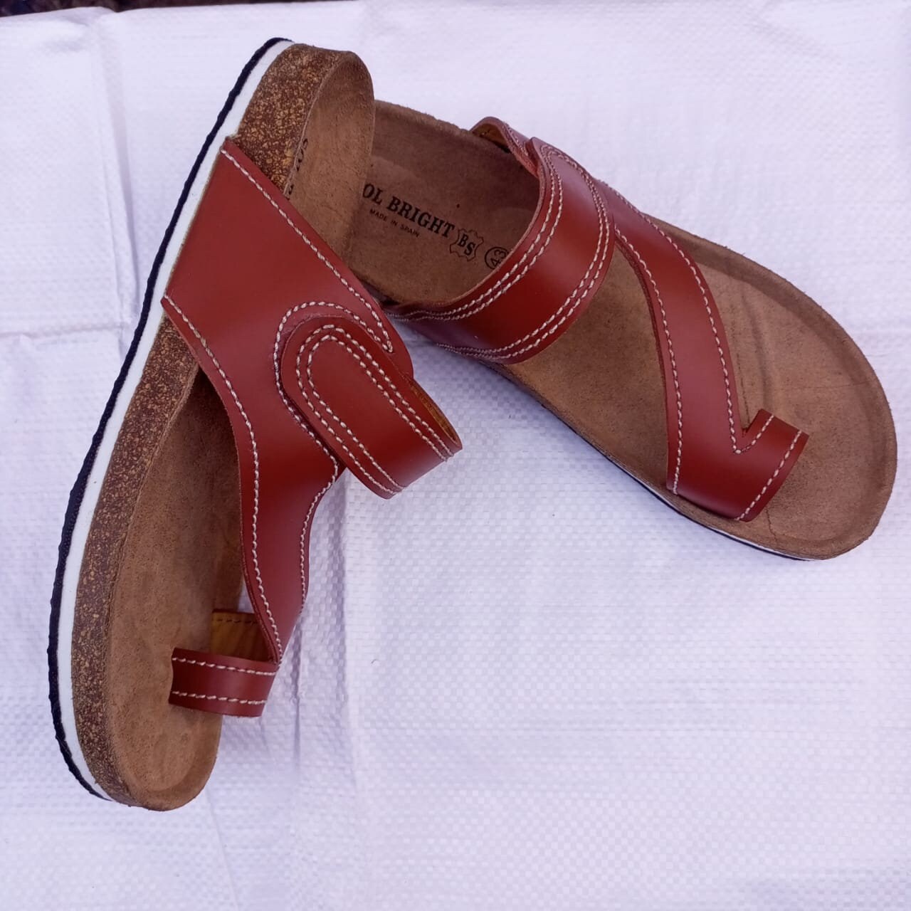 Handmade African Men's Sandals/Genuine Leather Beaded Flip-Flops/Comfortable Summer Sandals for Men/African Shoes/Unique Gift for Him