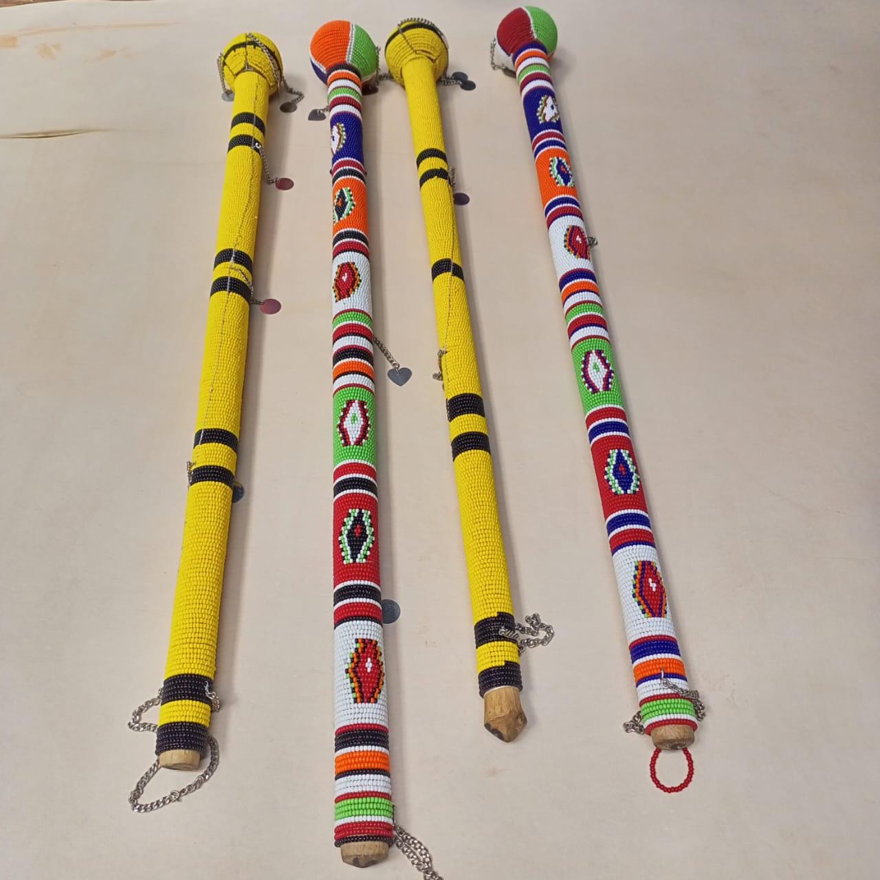 African Handmade Beaded Maasai Rungu/African Tribal Decor Warrior Stick/Unique Gift & Cultural Home Accent/Beaded wooden stick