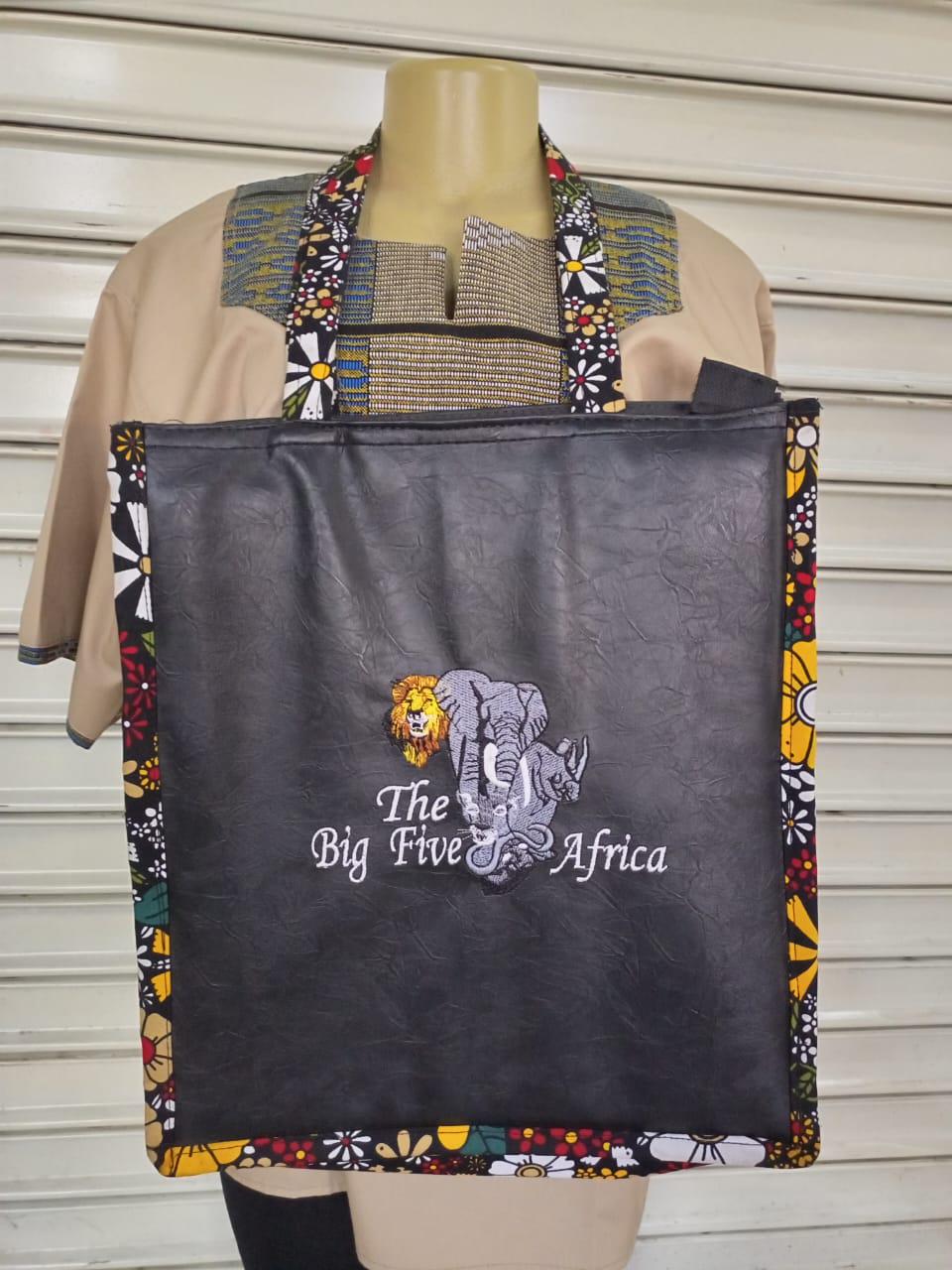 African Leather Tote bag, handcrafted laptop bag,Black woman modern African tote bag, Stylish tote bag, Brown girl bag, travel bag.